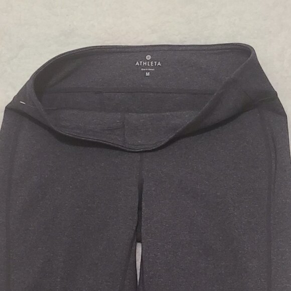 Athleta Kickbooty Leggings M Gray 7/8 Capri High Rise - Picture 4 of 6